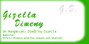 gizella dimeny business card